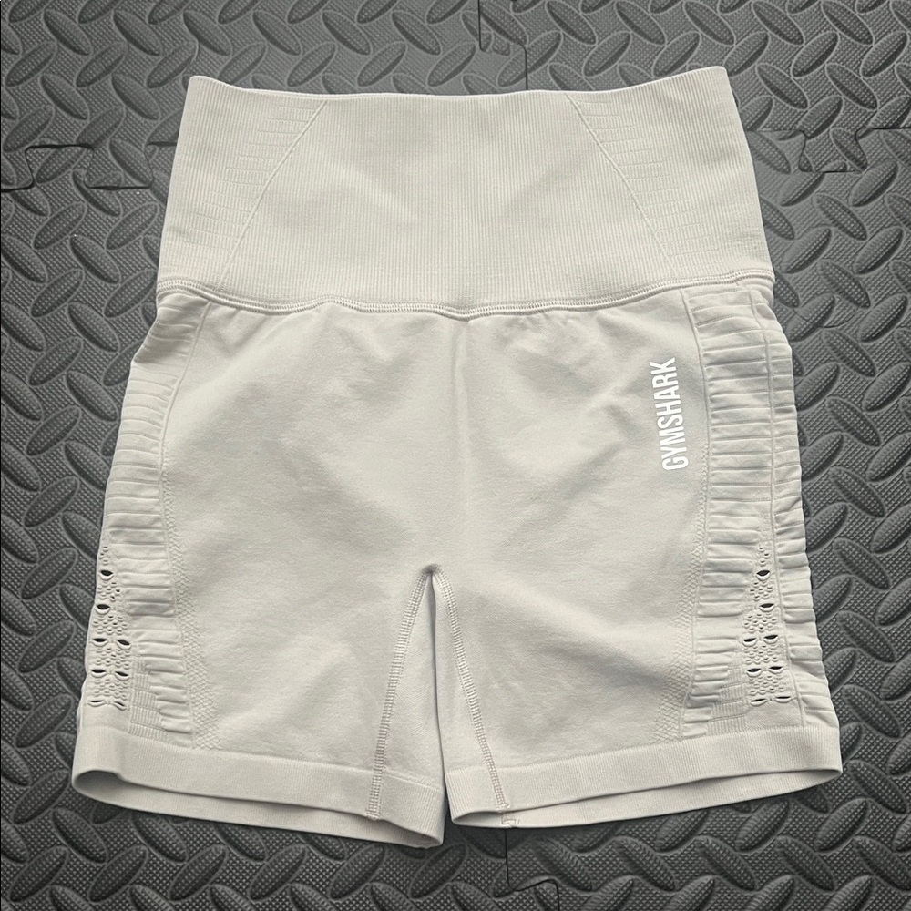 Gymshark Women's Cream Athletic Shorts
